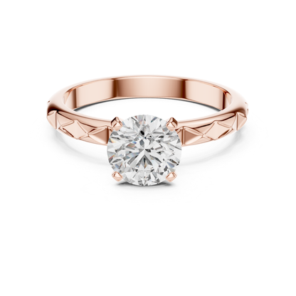 Rose gold round cut textured solitaire diamond ring
Rose gold engraved band round diamond ring design
Polished rose gold round solitaire diamond ring
Rose gold four prong round diamond ring setting
Rose gold textured band solitaire diamond ring
Classic rose gold round diamond engagement ring
Elegant rose gold textured diamond band ring
Rose gold polished round diamond solitaire ring
Fine rose gold engraved solitaire diamond ring
Rose gold round diamond textured band ring
