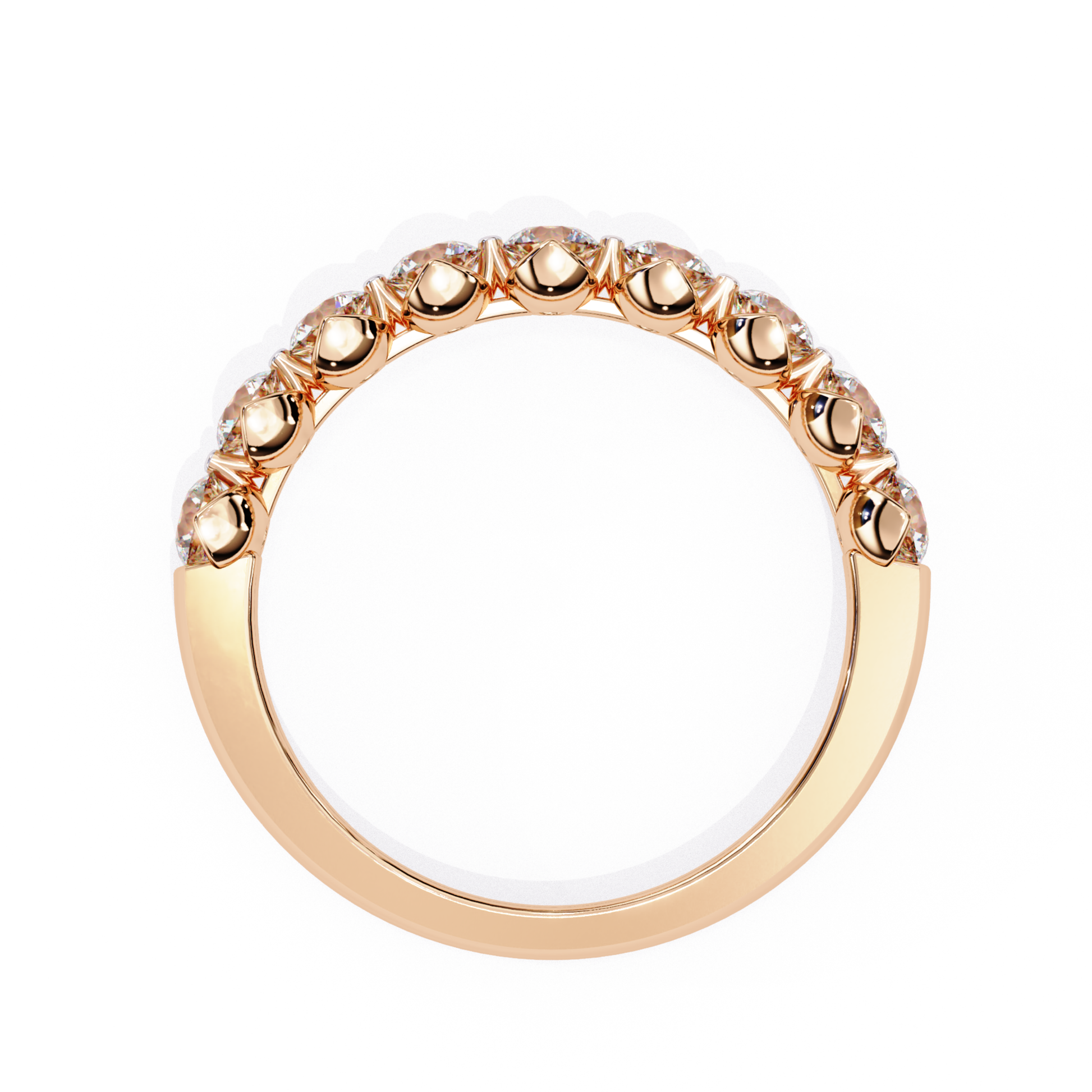 Rose gold diamond back view
Round diamond band rear side
Rose gold ring inner view
Diamond setting back detail
Rose gold band underside
Round stone ring back
Rose gold diamond mount view
Inner side diamond band
Rose gold ring back angle
Diamond band rear finish