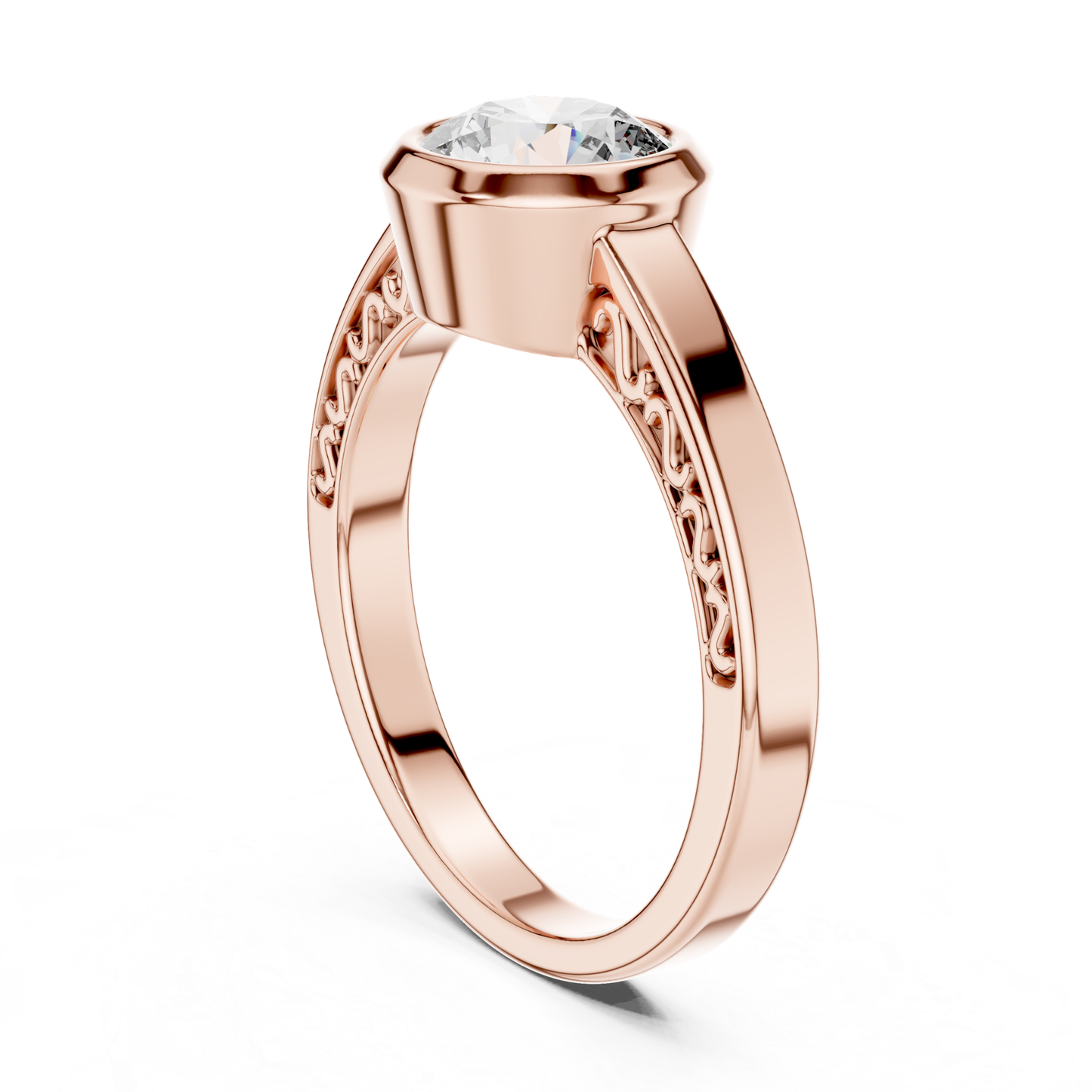 Rose gold round diamond bezel gallery ring design
Rose gold round bezel diamond gallery profile
Round diamond bezel gallery ring in rose gold
Bezel set round diamond gallery ring design
Rose gold round diamond gallery setting ring
Round brilliant bezel gallery diamond rose gold
Rose gold gallery bezel diamond ring profile
Round diamond gallery setting rose gold design
Rose gold bezel gallery ring angled profile
Round diamond rose gold gallery ring design