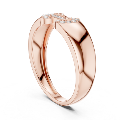 Rear angle rose gold round diamond buckle ring
Rose gold round diamond buckle band back view
Side rear rose gold diamond statement ring
Modern rose gold buckle style diamond ring angle
Polished rose gold round diamond fashion band ring
Luxury rose gold geometric buckle diamond ring
Sleek rose gold wide band diamond ring design
Contemporary rose gold round diamond buckle ring
Elegant rose gold designer diamond band ring
Rose gold round diamond buckle ring side angle