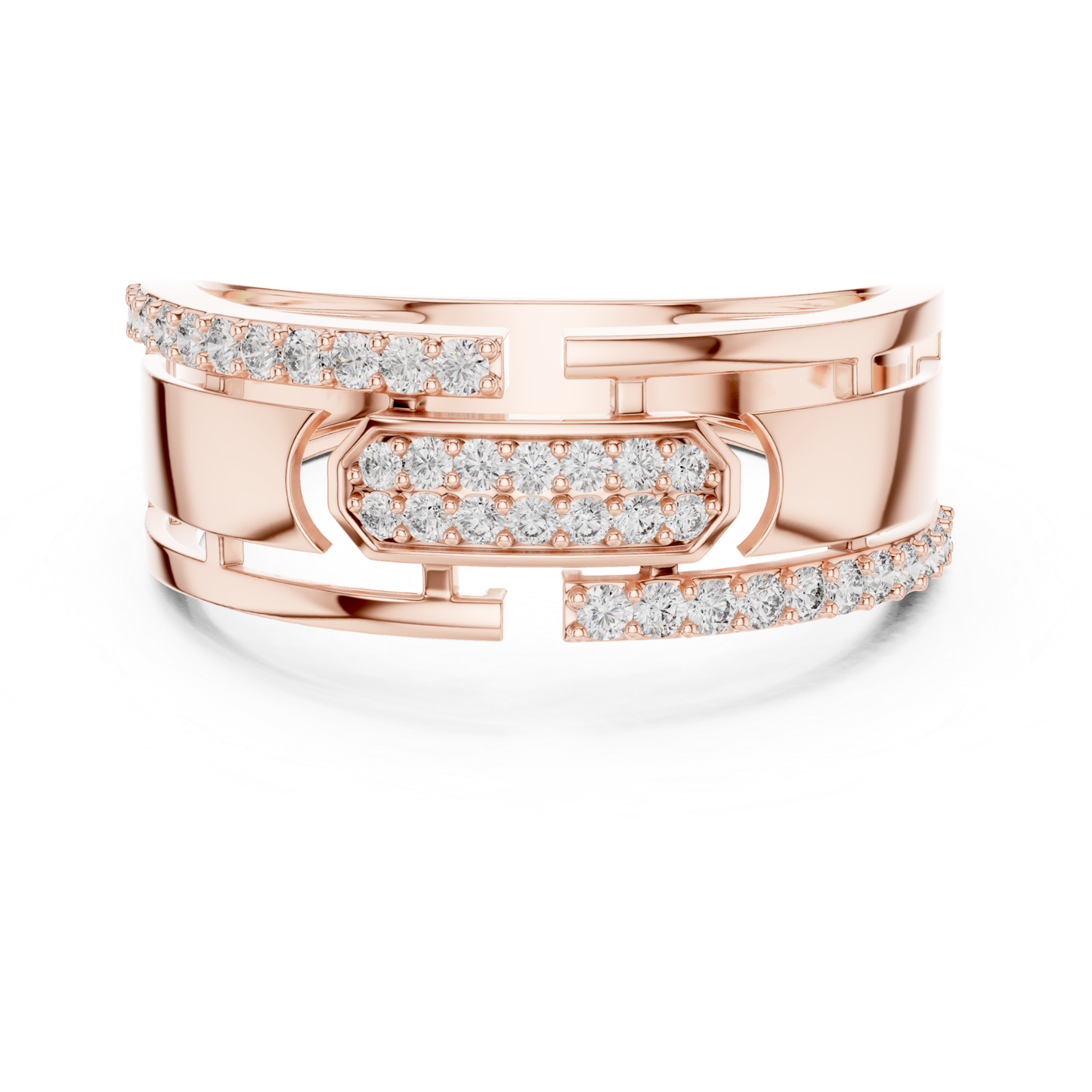 Rose gold round diamond designer band ring
Luxury rose gold ring with round diamonds
Elegant rose gold diamond fashion band ring
Stylish rose gold ring with pave diamond detailing
Premium rose gold modern diamond ring
High polish rose gold statement ring with diamonds
Designer rose gold ring featuring round cut diamonds
Bold rose gold geometric diamond band ring
Modern rose gold luxury diamond jewelry ring
Exclusive rose gold pave diamond designer ring