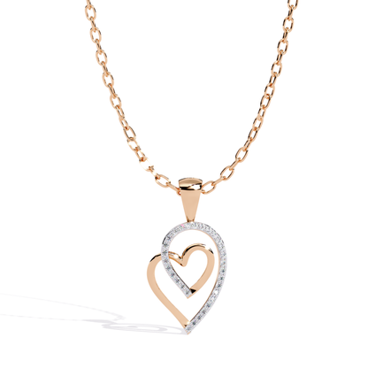 Rose gold double heart diamond pendant
Round diamond double heart pendant
Rose gold open heart diamond pendant
Double heart pendant with round diamonds
Rose gold diamond heart pendant
Elegant double heart pendant design
Open heart diamond pendant in rose gold
Polished double heart diamond pendant
Modern heart pendant with diamonds
Rose gold layered heart pendant