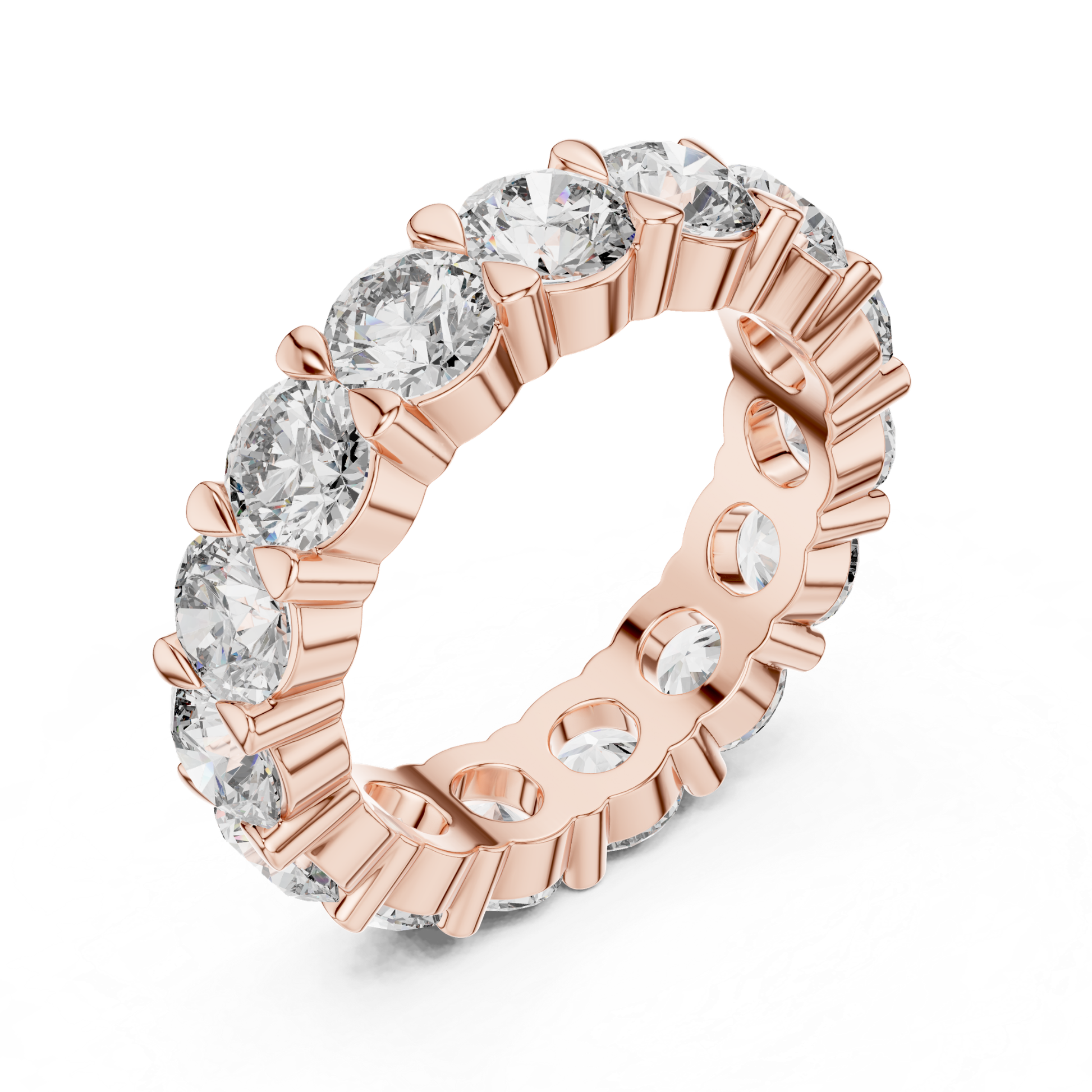 Rose Gold Round Diamond Eternity Ring Side Angle
Round Brilliant Diamond Band Rose Gold Angle
Rose Gold Diamond Wedding Ring Profile
Round Cut Diamond Eternity Band Rose Gold
Rose Gold Anniversary Diamond Ring Angle
Luxury Round Diamond Band Rose Gold
Rose Gold Shared Prong Diamond Ring
Round Diamond Bridal Band Rose Gold
Rose Gold Continuous Diamond Eternity Ring
Classic Round Diamond Ring Rose Gold