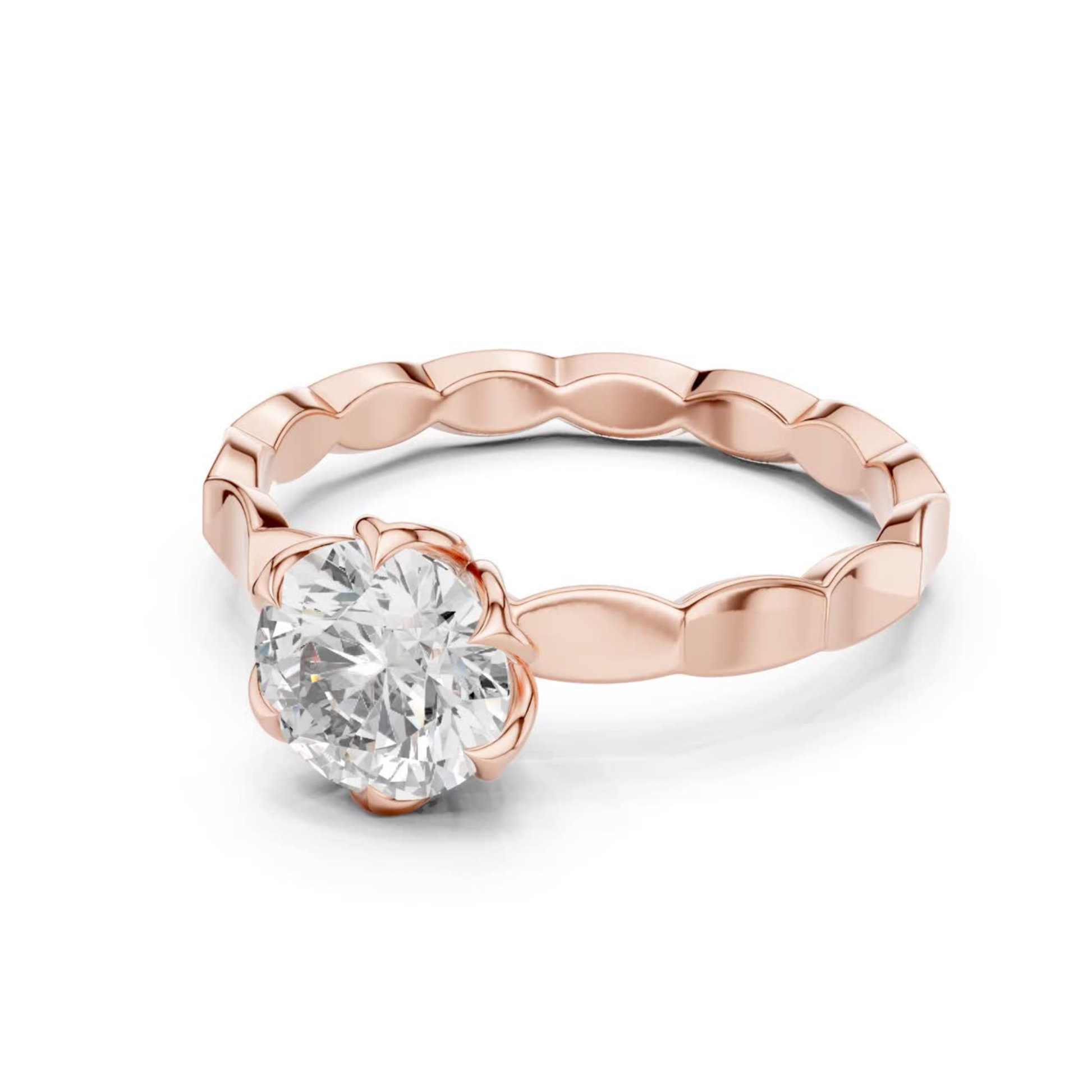 Rose gold round diamond flower ring side angle
Round diamond flower ring in rose gold angle
Rose gold floral round diamond ring side angle
Round brilliant diamond flower ring side angle
Rose gold round flower diamond ring angle
Elegant rose gold round diamond flower ring
Floral round diamond ring in rose gold angle
Rose gold flower style round diamond ring
Classic rose gold round diamond flower ring
Rose gold round flower inspired diamond ring
