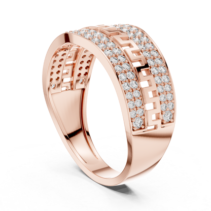 Rose gold round diamond maze pattern ring side view
Side profile rose gold architectural diamond band
Rose gold patterned pave diamond fashion ring
Modern rose gold linear design diamond ring
Rose gold bold diamond statement band ring
Contemporary rose gold ornamental diamond ring
Rose gold detailed pattern wide band ring
Elegant rose gold designer diamond band ring
Round diamond rose gold luxury pattern ring
Rose gold handcrafted style diamond ring profile