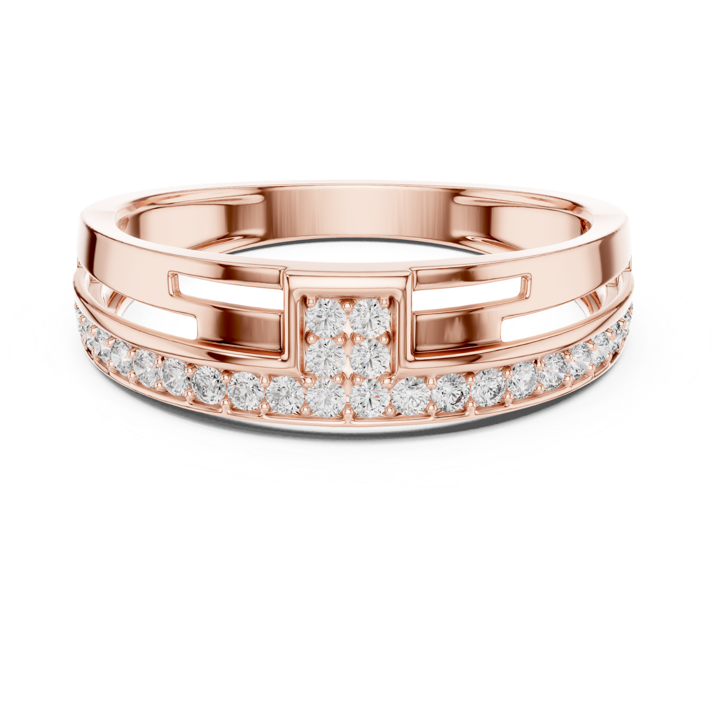 Rose gold minimalist band ring with round diamonds
Elegant rose gold diamond band for women
Modern rose gold geometric diamond ring design
Rose gold sleek band ring with pave diamonds
Luxury rose gold round diamond fashion ring
Stylish rose gold contemporary diamond band
Fine jewelry rose gold minimalist diamond ring
Unique rose gold designer ring with diamonds
Handmade rose gold diamond band closeup view
Rose gold modern ring with sparkling round diamonds