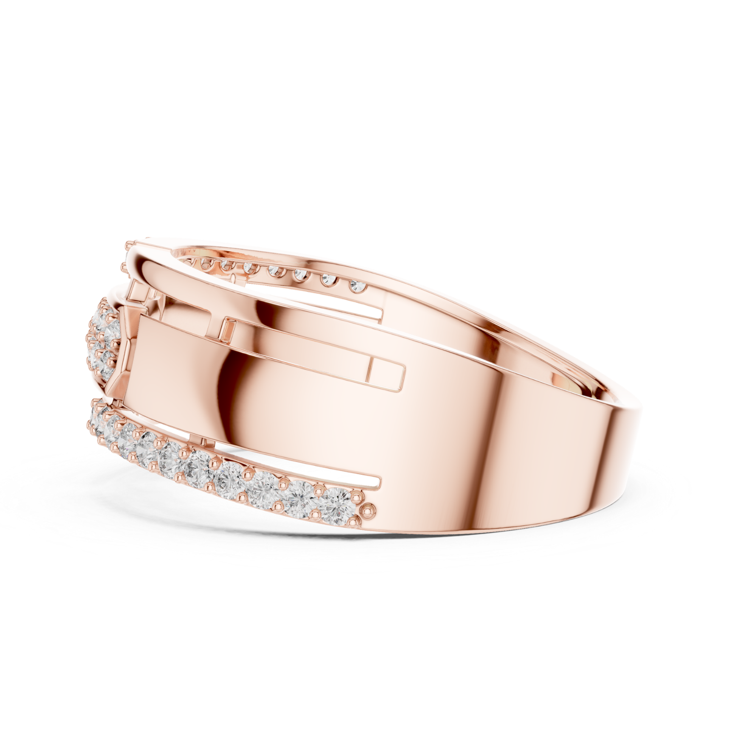Rose gold round diamond modern band ring
Luxury rose gold ring with pave diamonds
Elegant rose gold designer diamond ring
Stylish rose gold geometric band ring
Premium rose gold round diamond fashion ring
Modern rose gold statement ring with diamonds
High polish rose gold open style ring
Bold rose gold diamond band jewelry ring
Exclusive rose gold luxury designer ring
Rose gold ring with round cut diamond accents