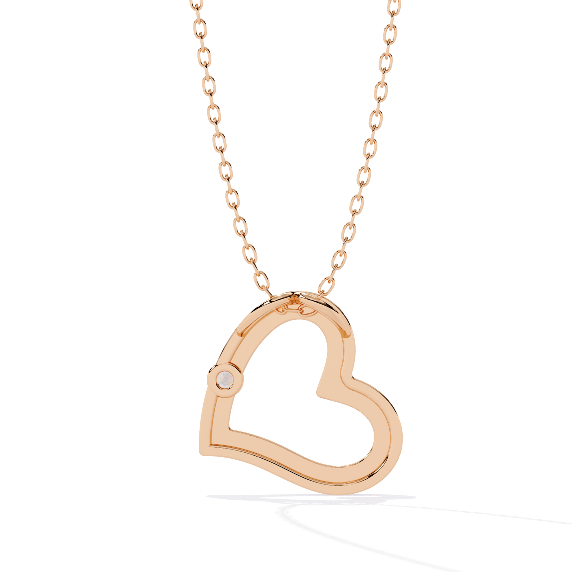 Rose gold round diamond open heart pendant back view
Rear view of rose gold heart diamond pendant
Rose gold open heart pendant reverse view
Back side of round diamond heart pendant
Rose gold heart pendant back profile
Open heart pendant with rear diamond setting
Rose gold heart pendant back detail
Reverse view of open heart diamond pendant
Polished rose gold heart pendant back view
Luxury round diamond open heart pendant back
