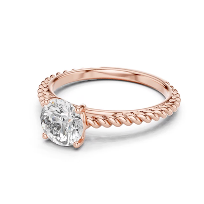Rose gold round diamond rope band ring angle view
Rose gold round solitaire rope band ring angle
Round diamond rope band ring in rose gold angle
Rose gold four prong round diamond ring angle
Round brilliant diamond rope band solitaire ring
Polished rose gold round diamond rope band ring
Rose gold twisted rope band diamond ring angle
Classic round diamond rope band gold ring
Rose gold solitaire ring with rope band detail
Round diamond rose gold rope band setting