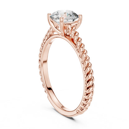 Rose gold round diamond rope band ring profile view
Rose gold round solitaire rope band ring profile
Round diamond rope band ring in rose gold profile
Rose gold four prong round diamond ring profile
Round brilliant diamond rope band solitaire ring
Rose gold rope band with round diamond ring
Polished rose gold round diamond rope ring
Classic rose gold round diamond rope band ring
Rose gold solitaire diamond rope band profile
Round diamond rose gold rope band setting
