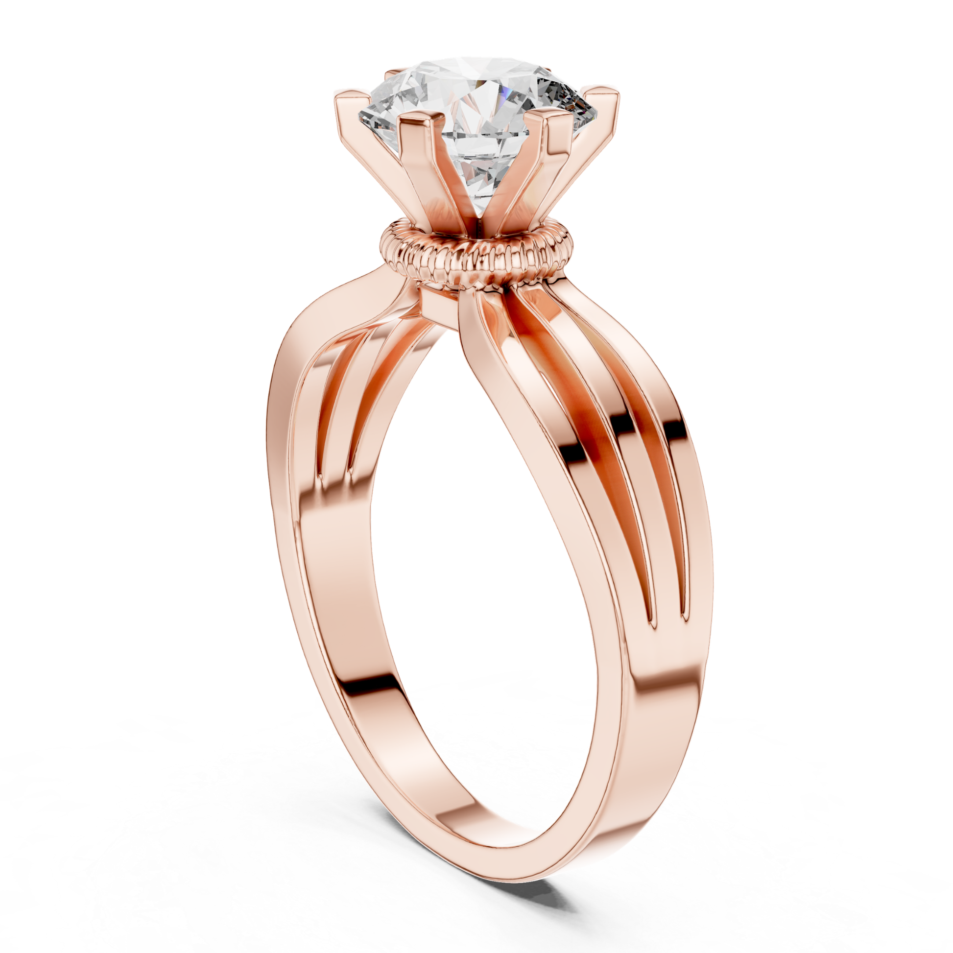 Rose gold round solitaire split shank diamond ring
Profile split shank round diamond rose gold ring
Rose gold split band solitaire diamond ring design
Round diamond split shank ring design style
Rose gold solitaire ring with split shank band
Polished rose gold split shank diamond ring design
Minimal split shank solitaire ring design style
Round brilliant diamond split shank ring design
Rose gold round diamond split band ring design
Classic split shank solitaire diamond ring design