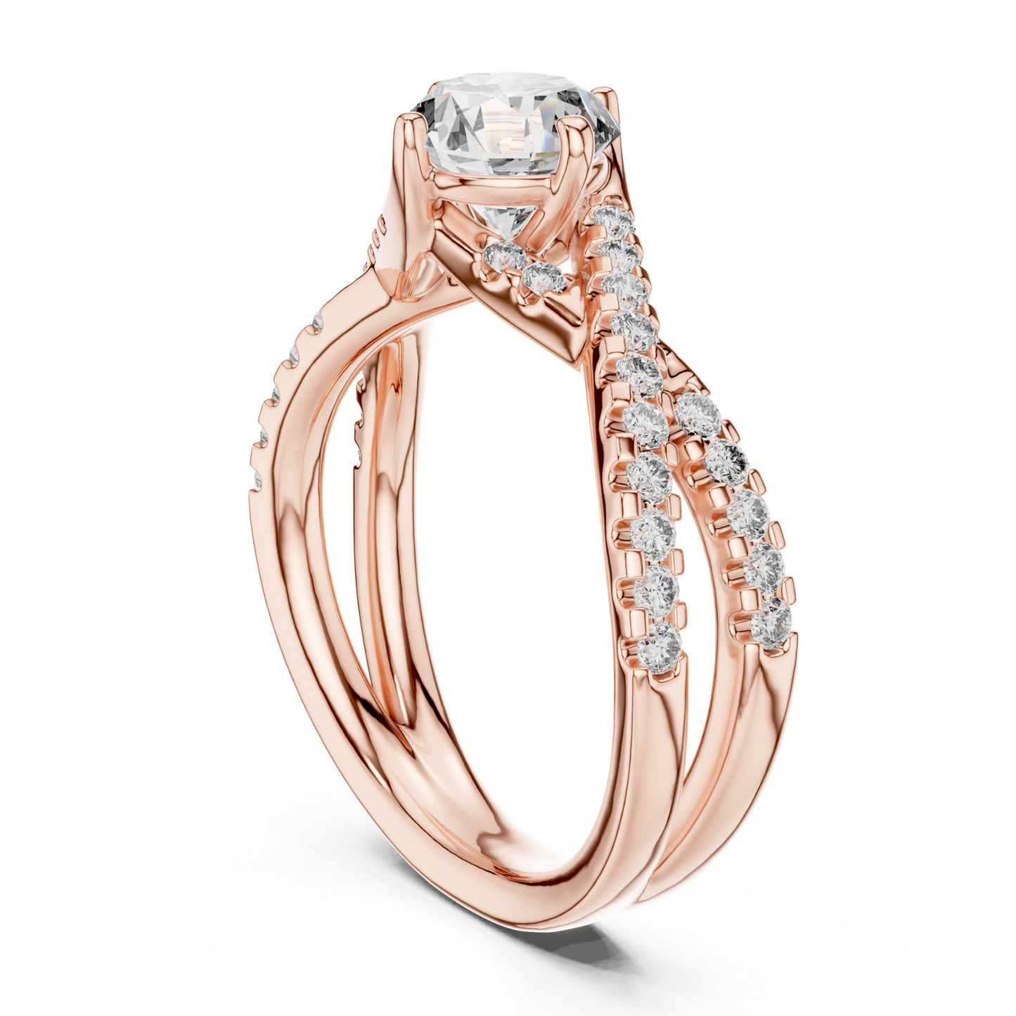 Rose gold split shank diamond ring side view profile
Side view of rose gold diamond engagement ring setting
Round diamond split shank ring side profile view
Rose gold crossover diamond ring side angle view
Pave diamond engagement ring side angle profile
Side profile rose gold solitaire diamond ring setting
Lab diamond split shank ring side view profile
Rose gold diamond ring gallery side view
Modern split band diamond ring side profile view
Rose gold engagement ring side profile angle