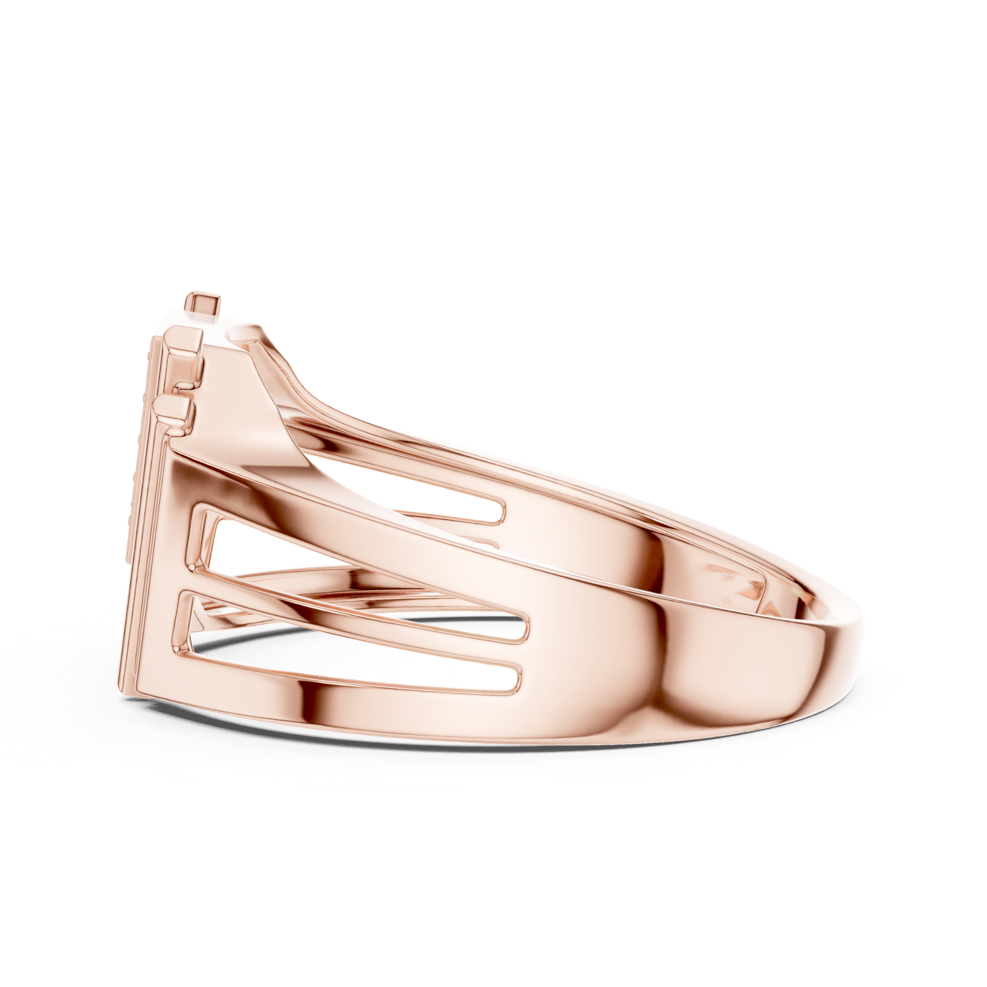 Rose gold triangle diamond ring side profile
Side profile rose gold geometric diamond ring
Modern rose gold triangle diamond ring side view
Rose gold open shank geometric ring side angle
Luxury rose gold triangle pavé diamond ring profile
Rose gold split band diamond ring side design
Designer rose gold geometric fashion ring side view
Bold rose gold triangle diamond cocktail ring profile
Rose gold modern diamond ring with open band
Side angle rose gold geometric triangle ring design