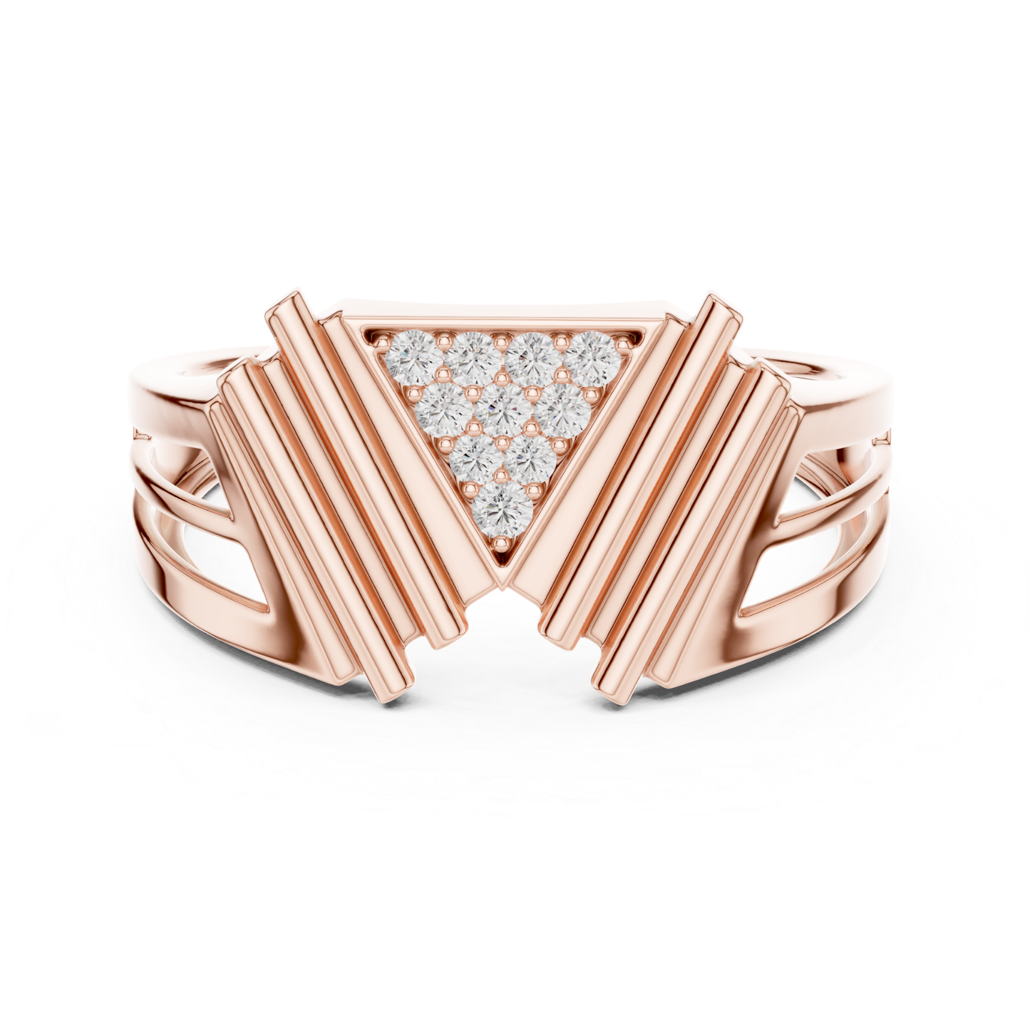 Rose gold triangle diamond statement ring design
Modern rose gold geometric diamond fashion ring
Rose gold round diamond triangle cocktail ring
Luxury rose gold geometric statement band ring
Rose gold pavé diamond triangle top ring
Bold rose gold diamond fashion ring with open band
Designer rose gold geometric diamond statement ring
Rose gold round diamond modern cocktail ring
Geometric rose gold triangle diamond luxury ring
Rose gold diamond statement ring with split shank