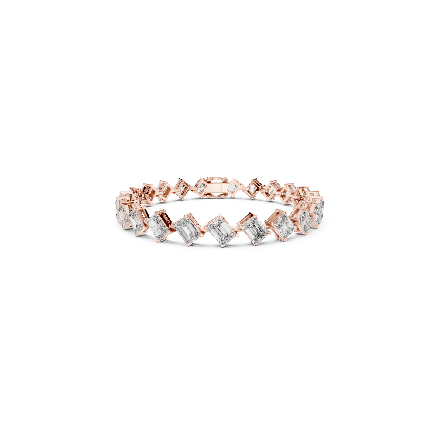 Rose gold vertical emerald cut diamond tennis bracelet
Emerald cut diamond line bracelet in rose gold
Luxury geometric diamond bracelet for women
Rose gold bracelet with elongated emerald diamonds
Fine jewelry emerald diamond tennis bracelet
Modern rose gold diamond bracelet design
Premium emerald cut diamond bracelet with prong setting
Designer tennis bracelet featuring emerald diamonds
Elegant rose gold bracelet with step cut diamonds
Solid rose gold emerald cut diamond bracelet jewelry