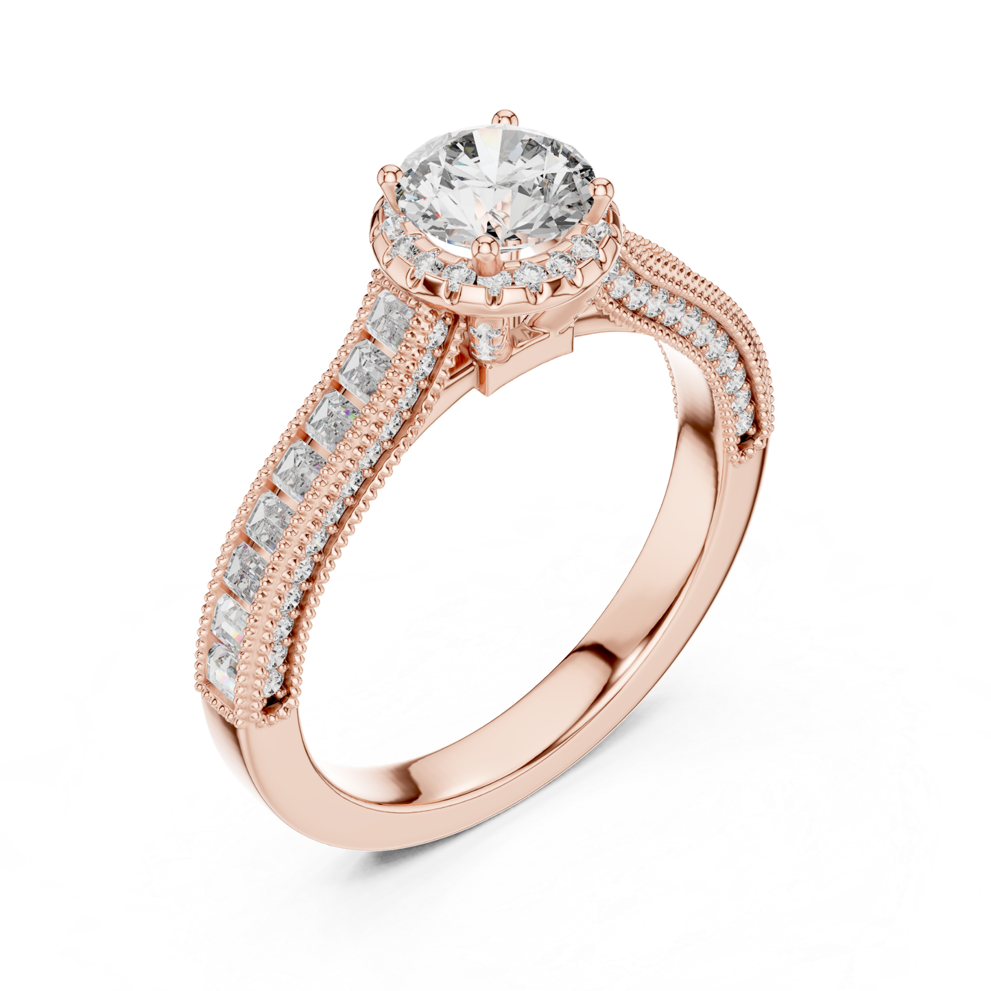 Round diamond baguette halo ring perspective view
Rose gold round diamond baguette halo ring
Perspective round brilliant diamond halo ring
Rose gold baguette diamond engagement ring
Round diamond halo ring with baguette stones
Lab grown round diamond baguette halo ring
Milgrain halo round diamond engagement ring
Rose gold halo ring with baguette accents
Classic round diamond baguette halo ring
Round diamond perspective ring rose gold