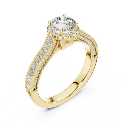Round diamond baguette halo ring perspective view
Yellow gold round diamond baguette halo ring
Perspective round brilliant diamond halo ring
Yellow gold baguette diamond engagement ring
Round diamond halo ring with baguette stones
Lab grown round diamond baguette halo ring
Milgrain halo round diamond engagement ring
Yellow gold halo ring with baguette accents
Classic round diamond baguette halo ring
Round diamond perspective ring yellow gold