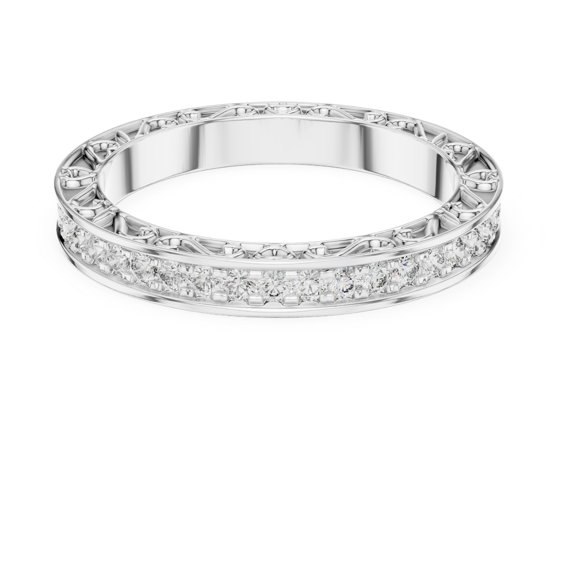 Round Diamond Channel Set Eternity Ring Front View
White Gold Round Diamond Eternity Band
Round Diamond Wedding Band Top View
Channel Set Diamond Ring Straight View
Round Diamond Eternity Band Close View
White Gold Diamond Band Front Perspective
Round Cut Diamond Ring Detailed View
Slim Diamond Eternity Band Top Angle
Continuous Round Diamond Ring Front View
White Gold Round Diamond Band Ring