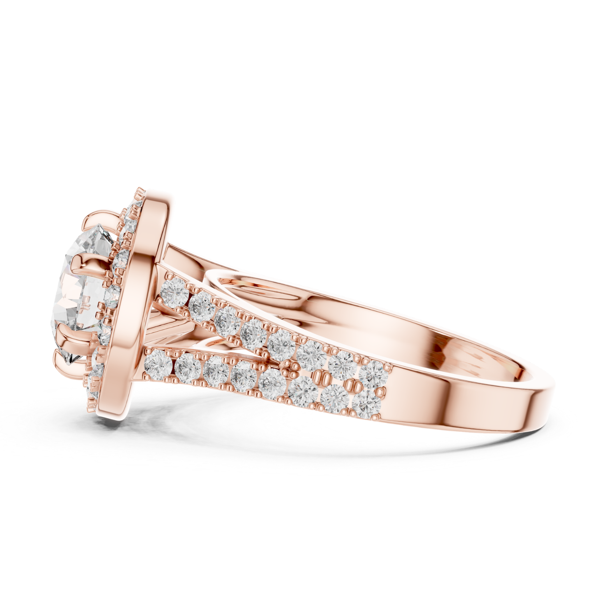 Round diamond double halo ring side profile view
Rose gold round diamond double halo ring
Side view round brilliant diamond halo ring
Rose gold split shank diamond engagement ring
Round diamond halo ring with split band
Lab grown round diamond double halo ring
Milgrain double halo round diamond ring
Rose gold halo ring with split shank
Classic round diamond halo engagement ring
Round diamond side view ring rose gold
