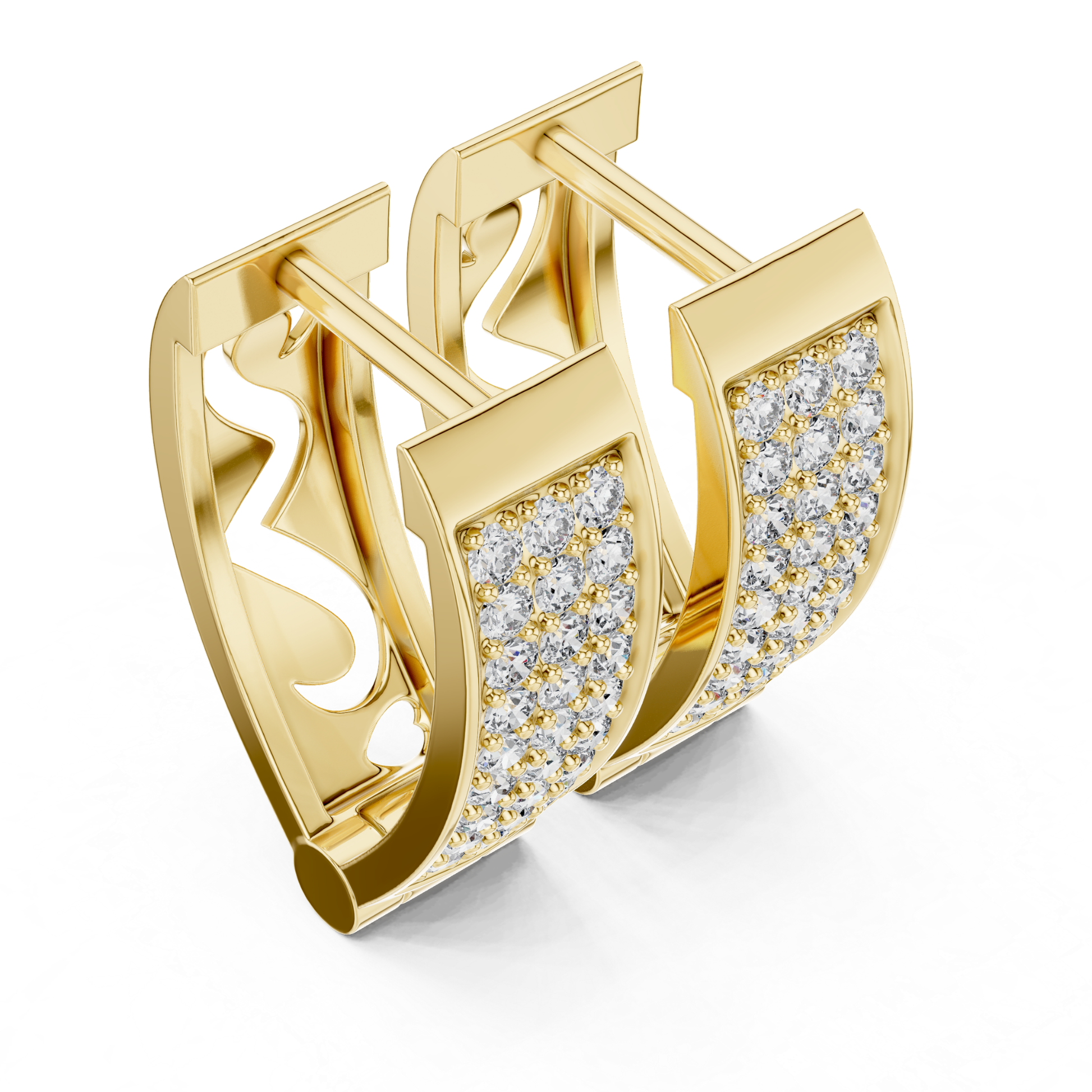 Side view round diamond hoop earrings in yellow gold
Yellow gold round diamond hoop earrings side angle
Side profile diamond hoop earrings in yellow gold
Round brilliant diamond hoop earrings side view
Yellow gold diamond hoop earrings with open side design
Angled view round diamond hoop earrings in gold
Side view rectangular diamond hoop earrings
Yellow gold hoop earrings with round diamonds side profile
Modern round diamond hoop earrings side angle view
Round diamond hoop earrings in yellow gold side view