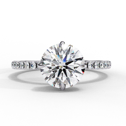 Round diamond on silver band
Round gem on polished band
Classic round gem ring
Center round diamond with accents
Radiant round stone on band
Round cut diamond on thin band
Simple round diamond ring
Round stone set on band
Elegant round diamond with accents
Round center gem with side stones