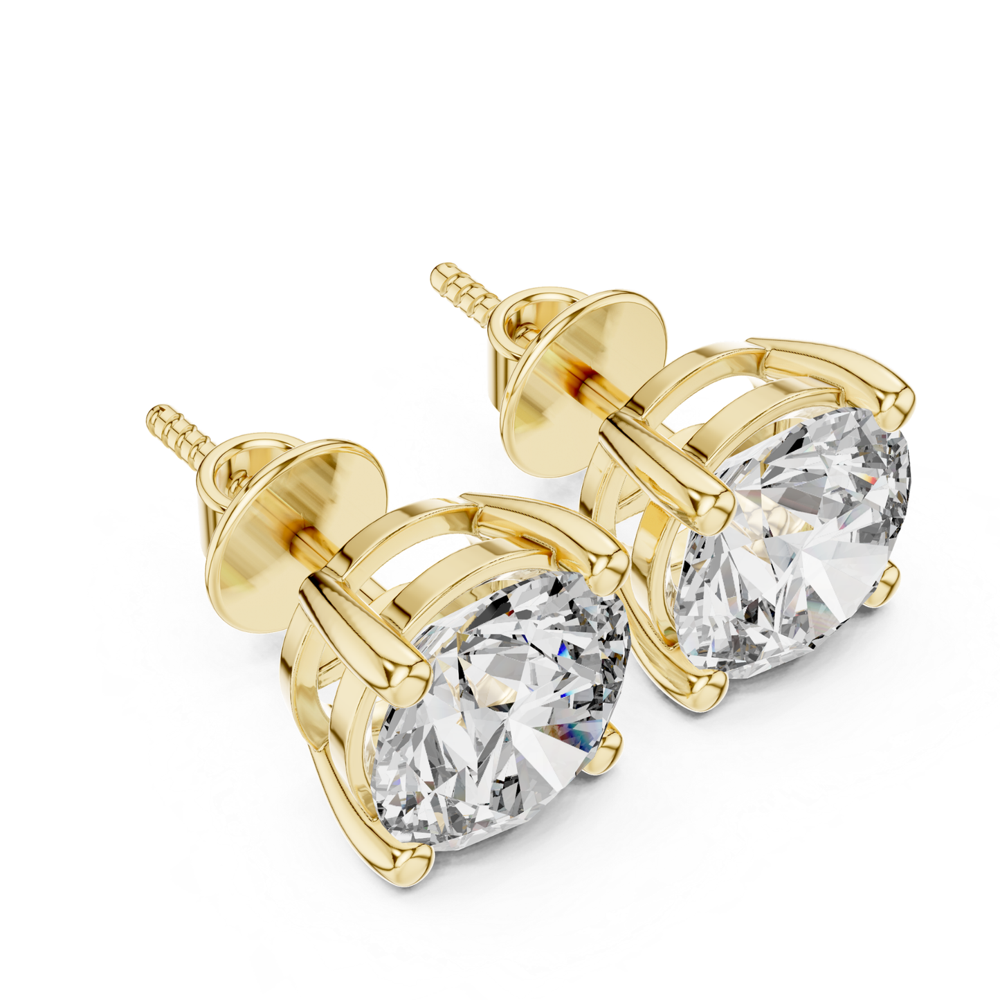 Yellow gold round diamond stud earrings profile
Round diamond earrings side profile
Round diamond solitaire earrings profile
Yellow gold round brilliant stud earrings
Round brilliant diamond stud earrings
Four prong round diamond earrings
Yellow gold solitaire diamond studs
Lab grown round brilliant earrings
Round diamond basket stud earrings
Yellow gold round diamond post studs