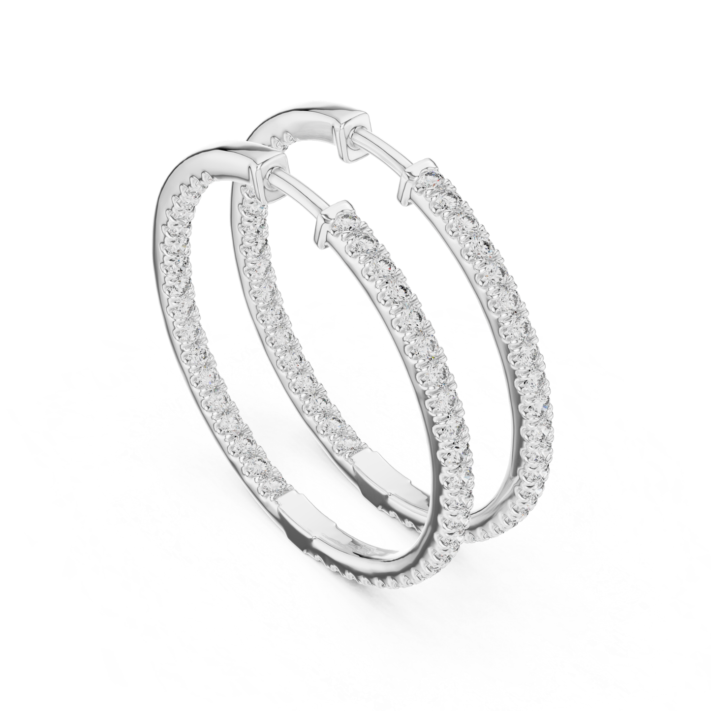 Round diamond white gold hoop earrings angled view
White gold hoop earrings with round brilliant diamonds
Elegant round diamond hoops in white gold finish
Classic white gold hoop earrings with diamond row
Luxury round diamond hoop earrings for women
Prong set round diamond hoops in white gold
Fine jewelry white gold hoop earrings with diamonds
Minimal white gold hoops with round cut diamonds
Everyday white gold diamond hoop earrings design
Stylish round diamond hoop earrings in white gold