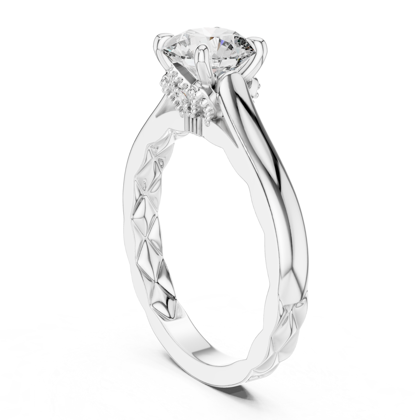 Side angle round solitaire diamond engagement ring
White gold round solitaire diamond ring
Four prong round brilliant diamond ring
Side angle round solitaire diamond ring design
White gold round diamond ring side profile
Round brilliant diamond ring with plain band
Minimalist round solitaire diamond ring
Polished white gold diamond ring side view
Side angle round cut diamond ring four prongs
Classic white gold solitaire diamond ring