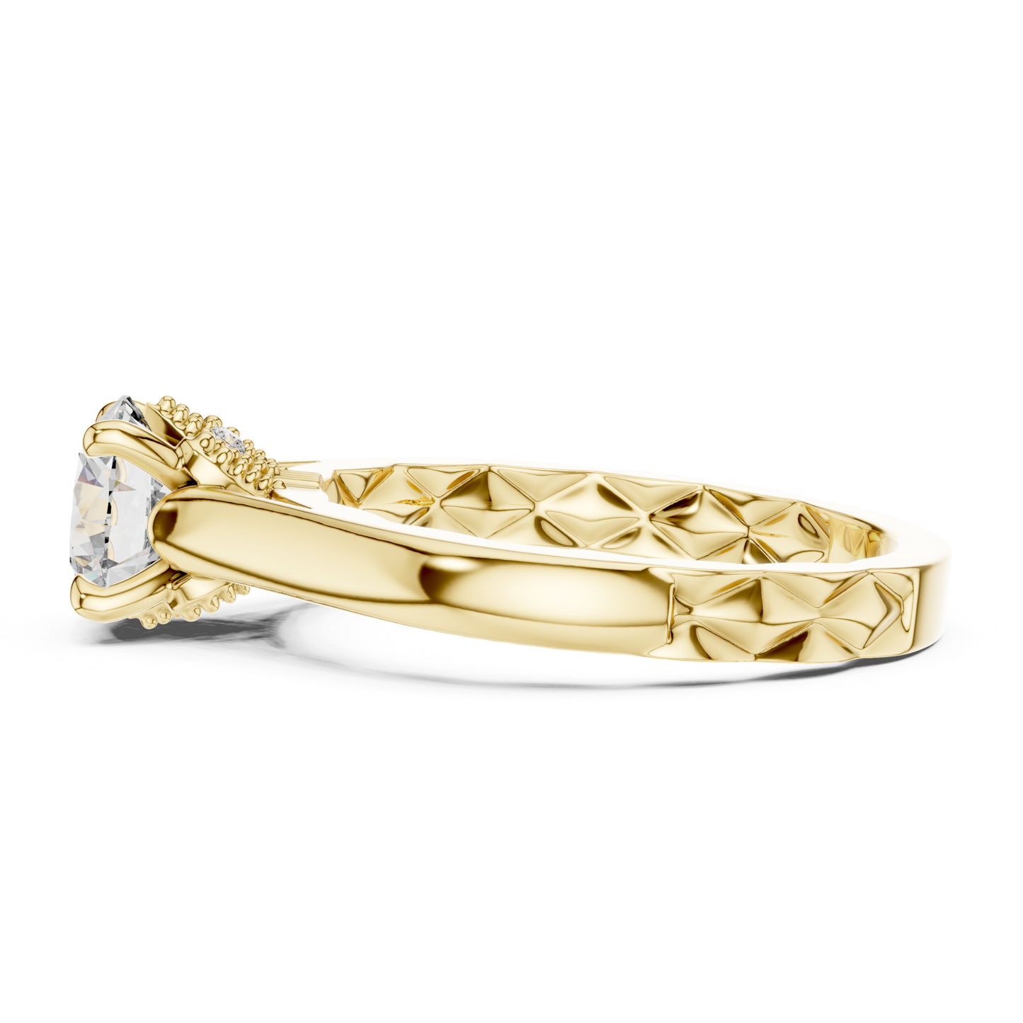 Side view round solitaire diamond engagement ring
Yellow gold round solitaire diamond ring
Four prong round brilliant diamond ring
Side profile round solitaire diamond engagement ring
Yellow gold round diamond ring side profile
Round brilliant diamond ring with plain band
Minimalist round solitaire diamond ring design
Polished yellow gold round diamond ring
Side view round cut diamond ring with four prongs
Classic yellow gold solitaire diamond ring