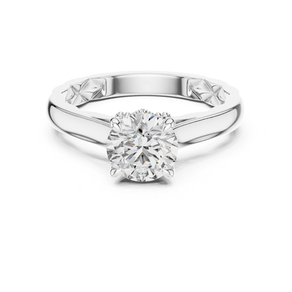 Front view round solitaire diamond engagement ring
White gold round solitaire diamond ring
Four prong round brilliant diamond ring
Classic round solitaire diamond engagement ring
White gold round diamond ring front profile
Round brilliant diamond ring with plain band
Minimalist round solitaire diamond ring design
Polished white gold round diamond ring
Round cut diamond ring with four prong setting
Classic white gold solitaire diamond ring