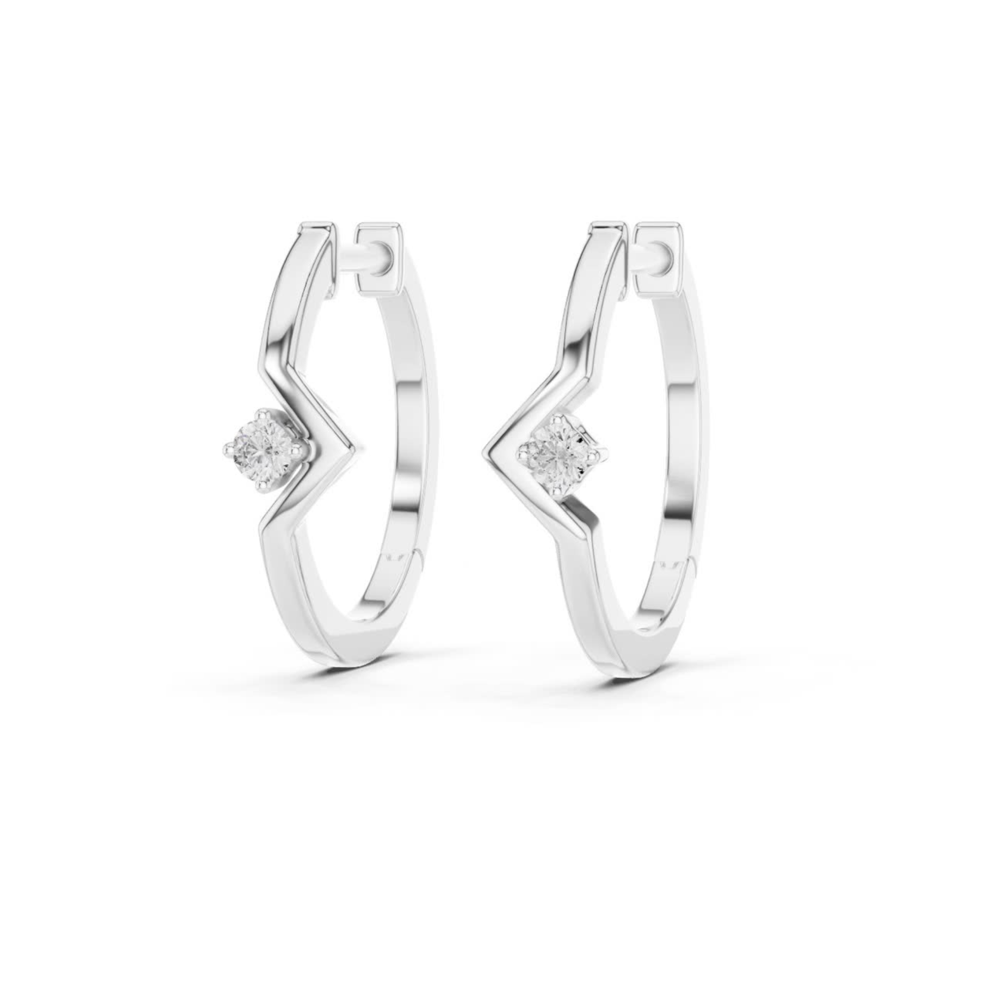 Side view white gold hoop earrings with round diamond
Side profile geometric white gold hoop earrings
Side view white gold earrings with solitaire diamond
Minimal white gold diamond hoop earrings side view
Side angle white gold geometric hoop earrings
Elegant white gold hoop earrings with round diamond
Fine white gold hoop earrings side profile
Contemporary white gold diamond hoop earrings
Stylish white gold zigzag hoop earrings
Side view round diamond white gold hoops