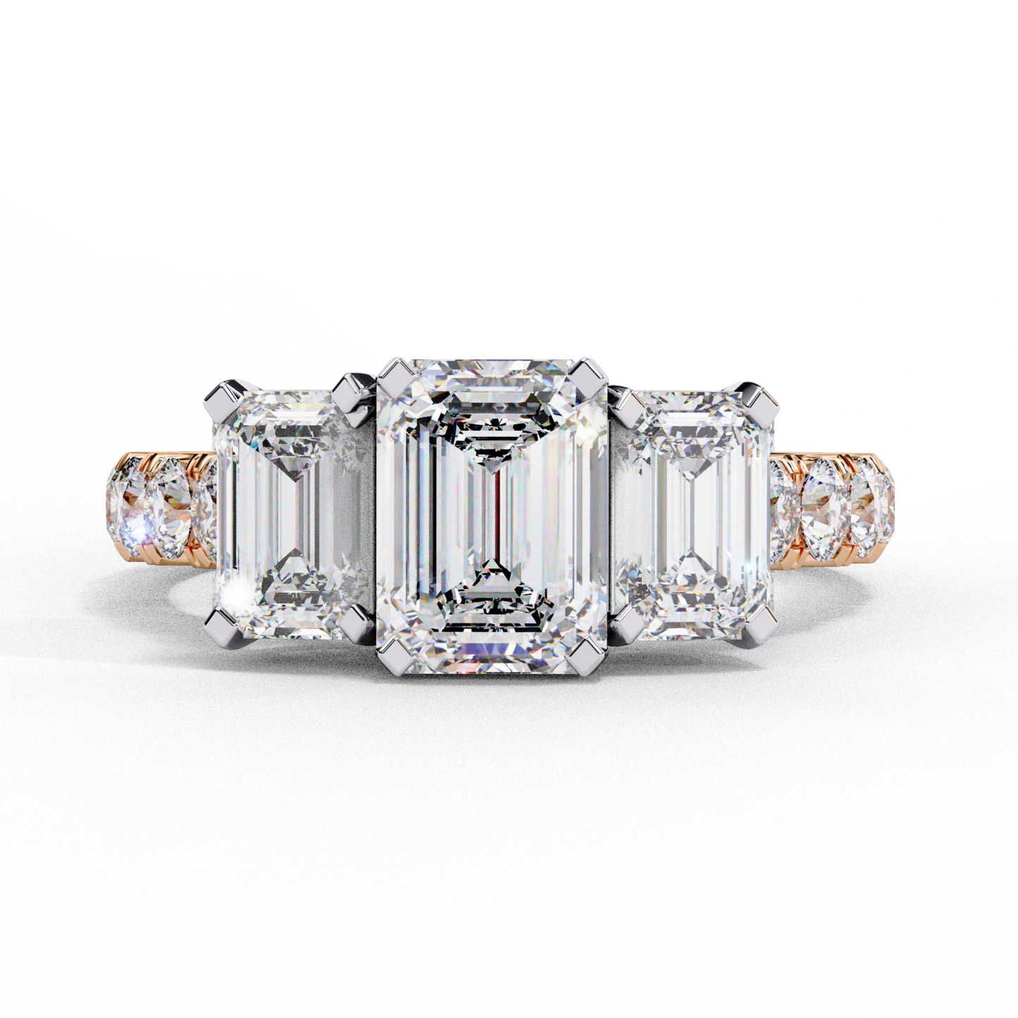 Three emerald diamonds in gold

Emerald cut stones with gold band
Classic three stone diamond ring
White and rose gold with emerald diamonds
Three stone emerald cut in gold setting
Eternal diamond ring with emerald cuts
Elegant three stone emerald ring
Rose gold and white gold diamond ring
Emerald diamonds with gold accents
Three emerald stones in a gold setting