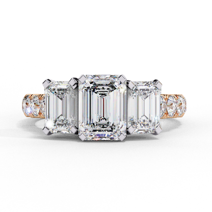 Three emerald diamonds in gold

Emerald cut stones with gold band
Classic three stone diamond ring
White and rose gold with emerald diamonds
Three stone emerald cut in gold setting
Eternal diamond ring with emerald cuts
Elegant three stone emerald ring
Rose gold and white gold diamond ring
Emerald diamonds with gold accents
Three emerald stones in a gold setting