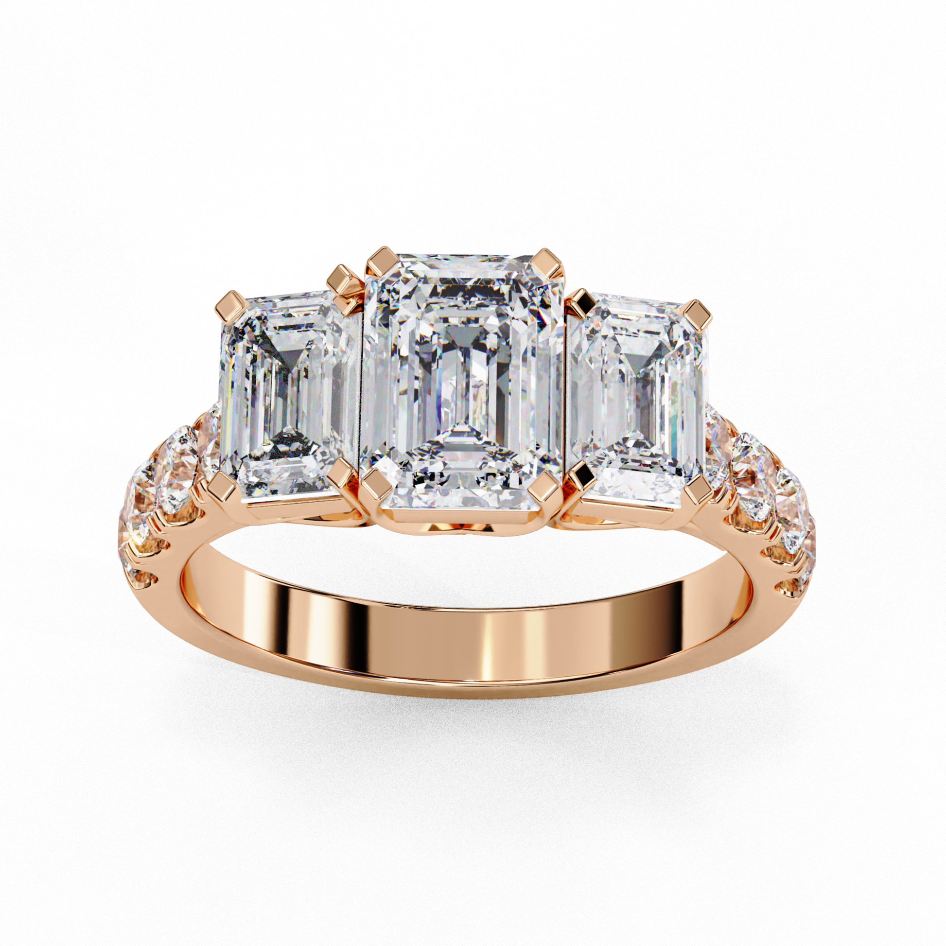 Three emerald cut diamonds in rose gold
Rose gold band with emerald diamonds
Trio of emerald diamonds in rose gold
Three stone emerald ring in rose gold
Rose gold ring with emerald center and side stones
Elegant rose gold ring with emerald diamonds
Three emerald diamonds set in a rose gold band
Rose gold ring with three emerald cut diamonds
Three emerald diamonds in a rose gold setting
Rose gold ring with trio of emerald diamonds