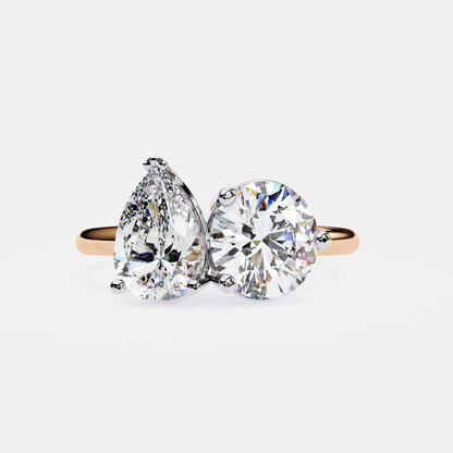 Two diamond ring gold
Dual diamond rose gold
Pear round diamond
Elegant two stone ring
Rose gold diamond
Two stone gold ring
Gold two diamond
Double diamond ring
Stunning diamond ring
Classic two diamond