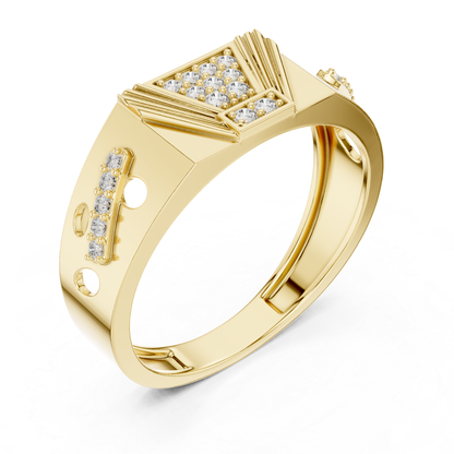 Vintage diamond yellow gold band ring
Yellow gold ring with geometric diamond details
Diamond yellow gold band featuring angular design
Wide yellow gold ring with diamond cluster top
Contemporary yellow gold band with diamond accents
Structured yellow gold ring with decorative details
Polished yellow gold band showcasing diamonds
Architectural yellow gold ring with geometric pattern
Yellow gold statement band with diamond centerpiece
Modern yellow gold ring with diamond accent bar