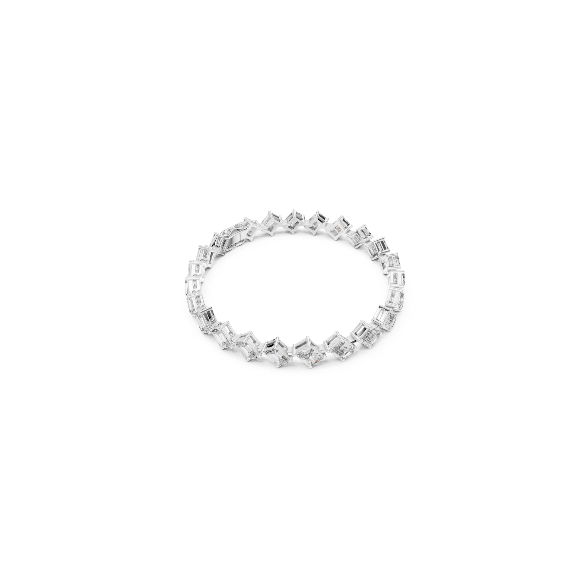White gold alternating emerald cut diamond tennis bracelet
Modern emerald diamond bracelet with geometric links
Luxury white gold step cut diamond bracelet
Elegant alternating diamond tennis bracelet for women
Fine jewelry bracelet with emerald cut diamonds
Premium white gold diamond line bracelet design
Designer geometric diamond bracelet in white gold
Contemporary emerald cut diamond tennis bracelet
Solid white gold bracelet with alternating diamond pattern
Sophisticated emerald diamond bracelet jewelry