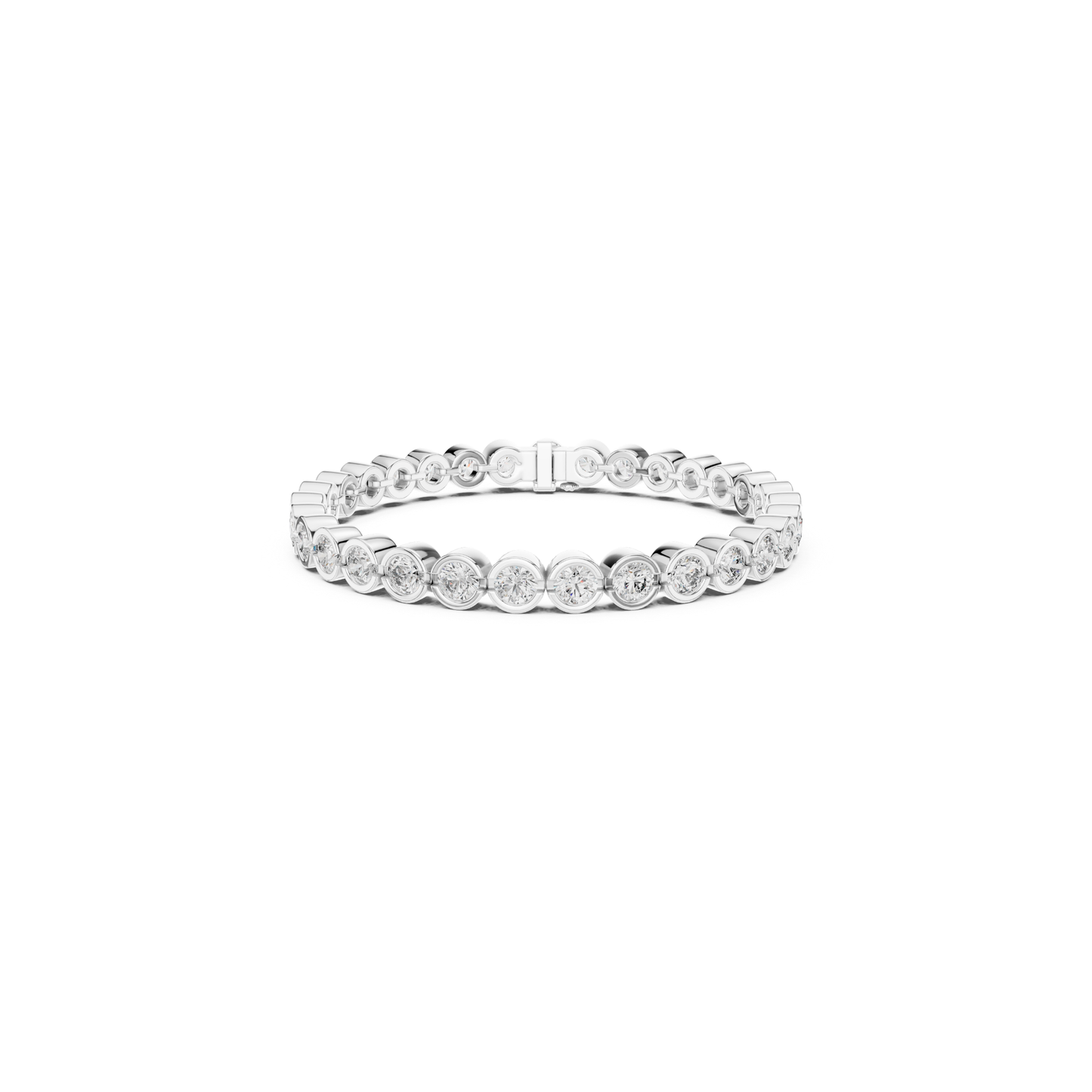 White gold round diamond tennis bracelet
Bezel set round diamond bracelet in white gold
White gold diamond line tennis bracelet
Round cut diamond bracelet with bezel settings
White gold eternity diamond bracelet
Round diamond station bracelet in white gold
Classic white gold diamond tennis bracelet
Front view white gold round diamond bracelet
Circular bezel set diamond bracelet
White gold bracelet with round brilliant diamonds