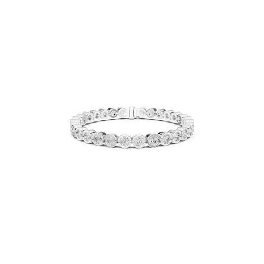 White gold round diamond tennis bracelet
Bezel set round diamond bracelet in white gold
White gold diamond line tennis bracelet
Round cut diamond bracelet with bezel settings
White gold eternity diamond bracelet
Round diamond station bracelet in white gold
Classic white gold diamond tennis bracelet
Front view white gold round diamond bracelet
Circular bezel set diamond bracelet
White gold bracelet with round brilliant diamonds