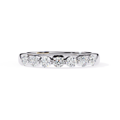 White gold diamond band front view
White gold ring with round diamonds
White gold diamond band straight view
White gold ring diamond row
White gold band diamond detail
White gold ring with aligned diamonds
White gold diamond ring front
White gold band clean diamond line
White gold ring round diamond setting
White gold diamond band close view