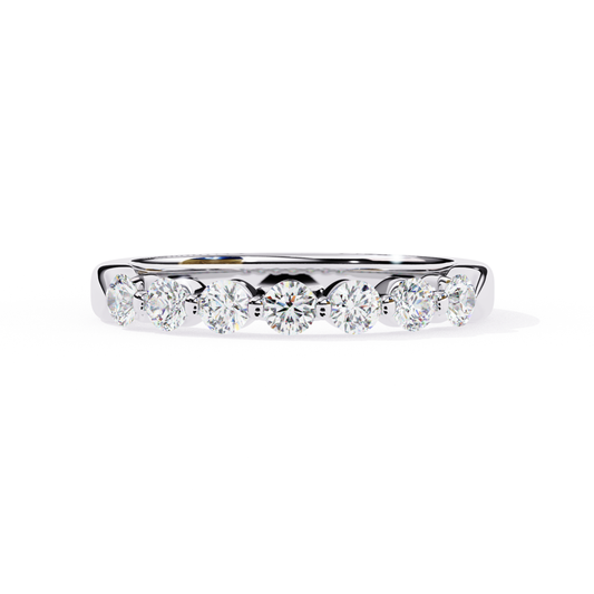 White gold diamond band front view
White gold ring with round diamonds
White gold diamond band straight view
White gold ring diamond row
White gold band diamond detail
White gold ring with aligned diamonds
White gold diamond ring front
White gold band clean diamond line
White gold ring round diamond setting
White gold diamond band close view