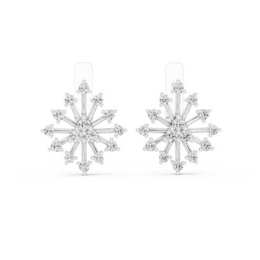 White gold diamond sunburst earrings front view
White gold diamond starburst earrings pair design
Round diamond cluster earrings white gold setting
Sunburst diamond earrings white gold front angle
Floral diamond stud earrings white gold design
Geometric diamond earrings white gold close view
Round diamond multi stone earrings white gold
Elegant diamond sunburst earrings white gold pair
Minimal diamond cluster earrings white gold front
Prong diamond stud earrings white gold design
