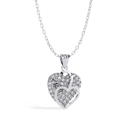 White gold double heart diamond pendant necklace
Diamond heart pendant with white gold outline
White gold layered heart diamond necklace
Pavé diamond double heart pendant in white gold
Elegant white gold diamond heart necklace
Open heart white gold diamond pendant
White gold heart pendant with round diamonds
Classic double heart diamond pendant necklace
Polished white gold heart diamond jewelry
White gold diamond heart pendant front view