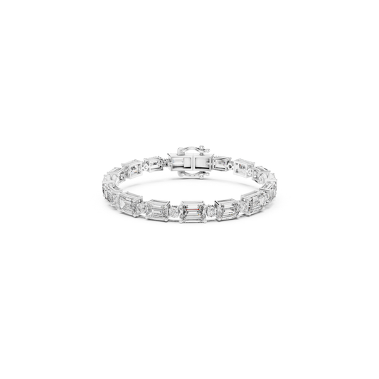 White gold emerald and round diamond tennis bracelet
Emerald cut diamonds with round accent stones bracelet
White gold mixed shape diamond bracelet
Emerald and round diamond line bracelet
White gold bracelet with step cut diamonds
Diamond tennis bracelet with emerald and round stones
White gold geometric diamond bracelet design
Emerald shape diamond bracelet with round accents
Mixed cut diamond bracelet in white gold
White gold emerald and round diamond jewelry bracelet