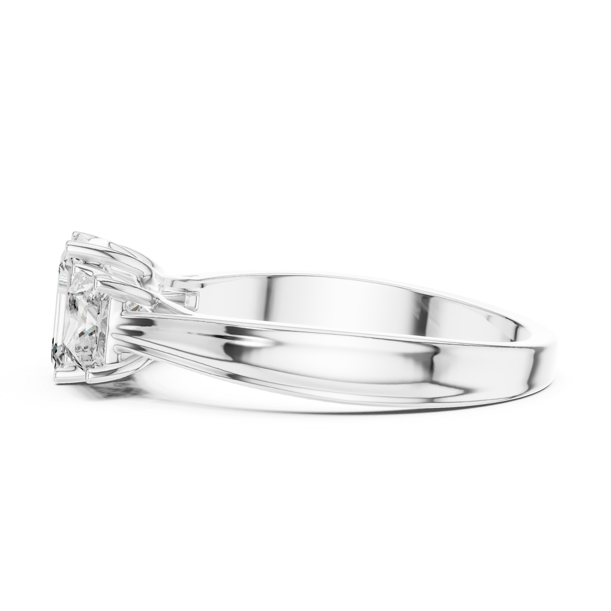White gold emerald cut princess side diamond ring side
Side view emerald cut princess side diamond ring
White gold emerald center diamond ring profile
Emerald cut ring with princess side stones
White gold three stone diamond ring side view
Polished emerald cut diamond ring white gold
Classic emerald cut princess diamond ring side
Emerald center ring with princess side diamonds
White gold emerald cut bridal diamond ring
Minimal emerald cut three stone diamond ring