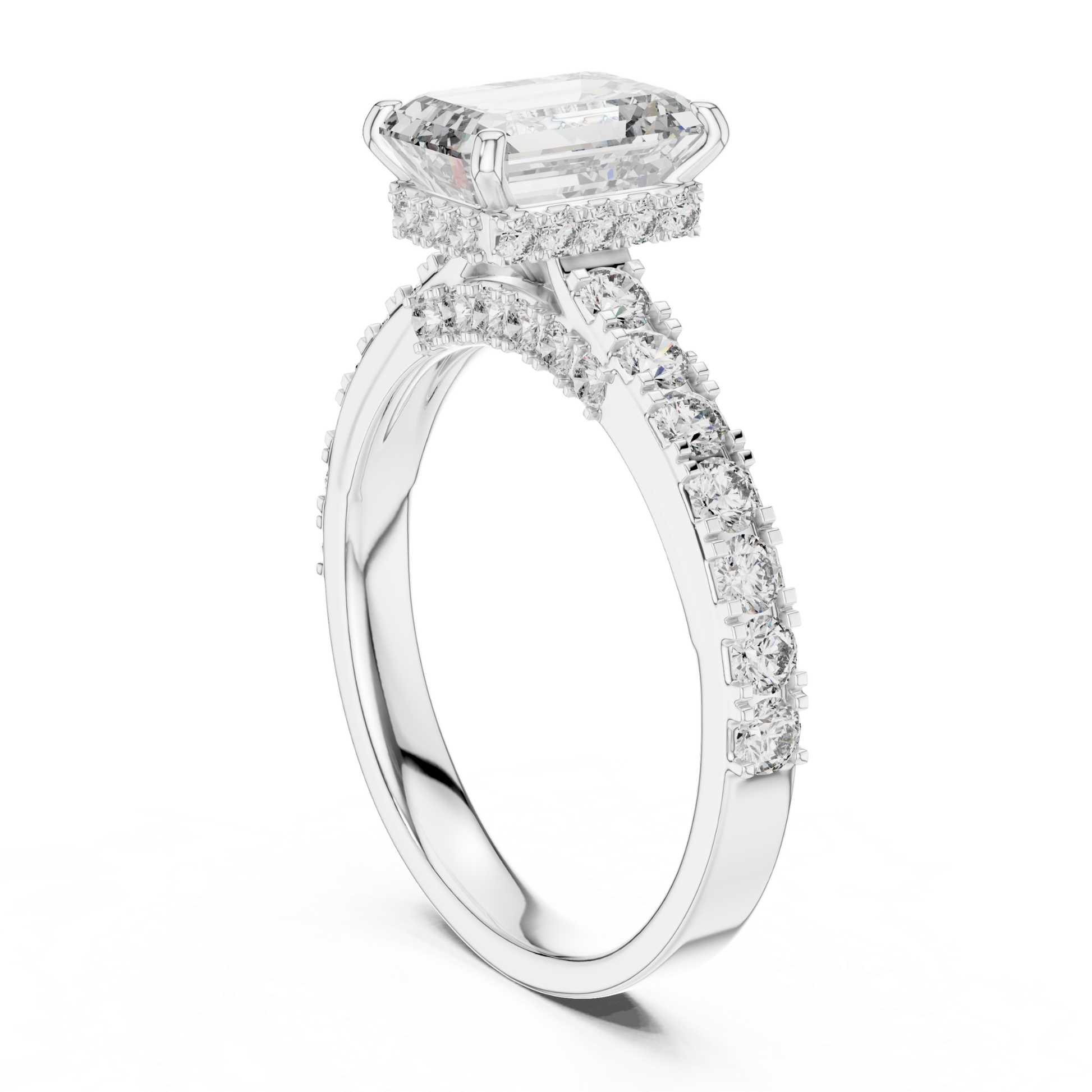 Profile view white gold emerald diamond solitaire ring
White gold emerald diamond ring profile view
Emerald cut diamond ring in white gold profile
White gold emerald solitaire ring profile view
Profile angle emerald diamond ring in white gold
White gold emerald ring with raised setting
Emerald solitaire ring side profile in white
White gold emerald diamond ring profile angle
Profile view emerald ring with diamond band
White gold emerald ring side profile