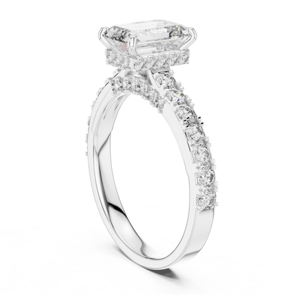 Profile view white gold emerald diamond solitaire ring
White gold emerald diamond ring profile view
Emerald cut diamond ring in white gold profile
White gold emerald solitaire ring profile view
Profile angle emerald diamond ring in white gold
White gold emerald ring with raised setting
Emerald solitaire ring side profile in white
White gold emerald diamond ring profile angle
Profile view emerald ring with diamond band
White gold emerald ring side profile