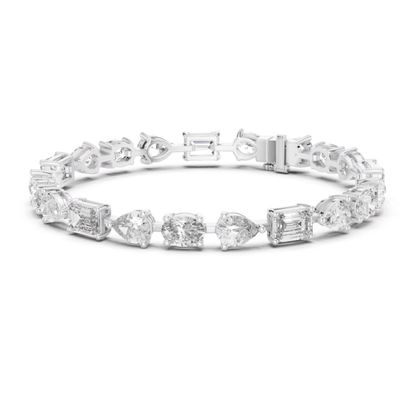 Front view white gold emerald oval pear diamond bracelet
White gold mixed shape diamond tennis bracelet
Emerald oval pear diamond bracelet design
White gold bracelet with oval pear diamonds
Multi shape diamond bracelet front profile
White gold bracelet with emerald cut diamonds
Pear oval emerald diamond line bracelet
Front angle mixed cut diamond bracelet
White gold designer diamond tennis bracelet
Emerald oval pear diamond bracelet in white gold