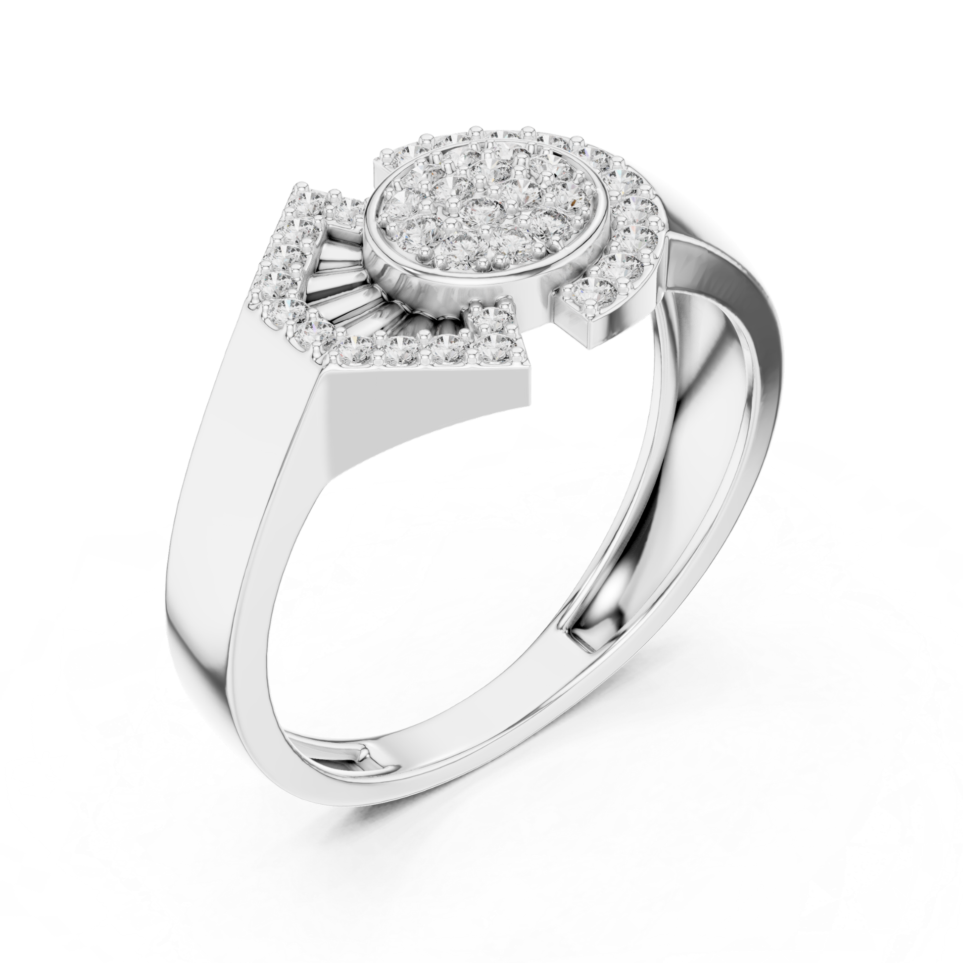 White gold geometric diamond cluster ring
Modern white gold diamond statement ring
Abstract diamond white gold fashion ring
White gold round cluster diamond ring
Contemporary geometric diamond white ring
Bold white gold diamond cocktail ring
Designer diamond white gold ring style
Unique geometric diamond cluster white ring
White gold artistic diamond statement ring
Modern abstract diamond white gold ring