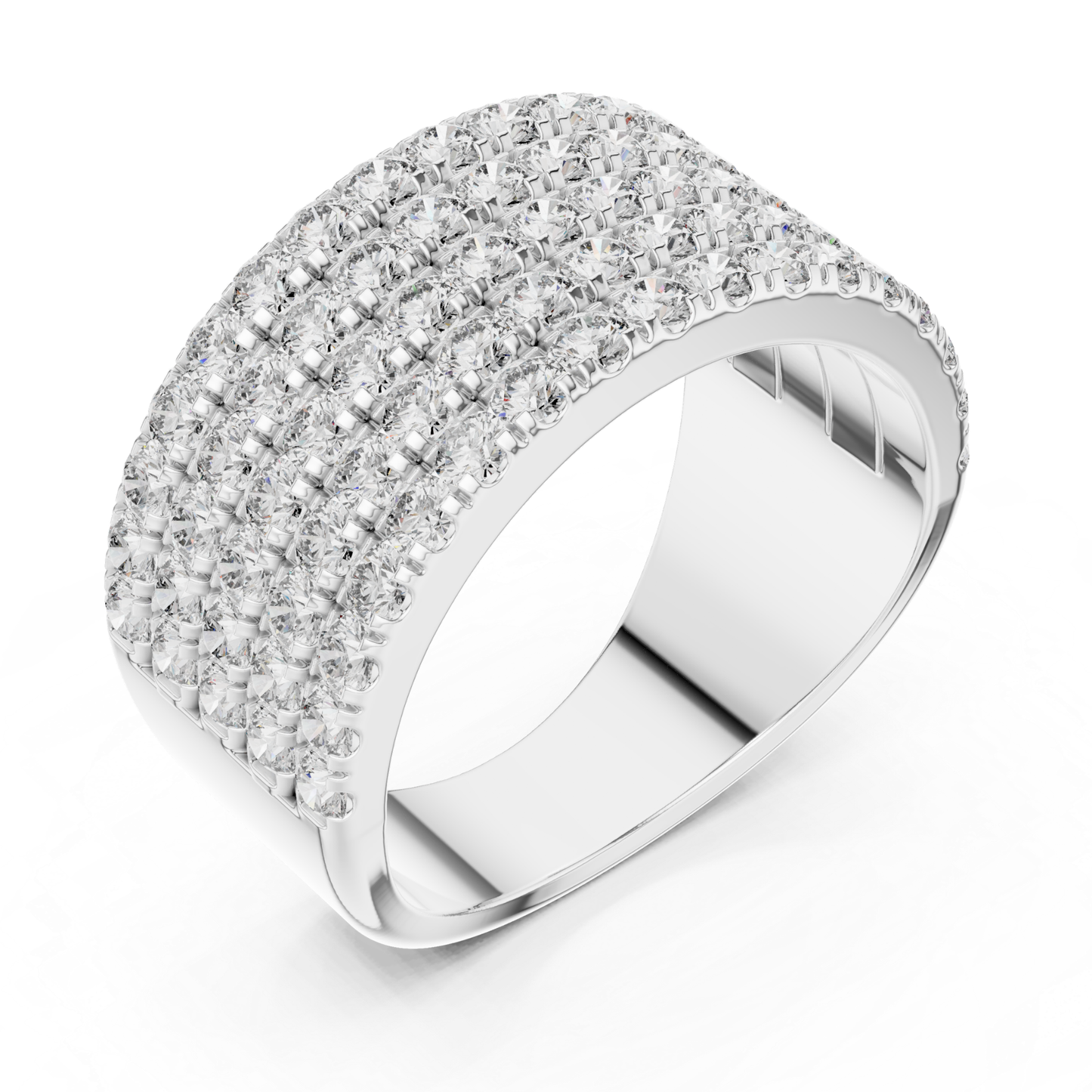 White gold multi row Pave diamond dome statement ring
Wide white gold layered diamond fashion band
White gold curved Pave diamond cocktail ring
Multi row round diamond white gold dome ring
White gold luxury diamond statement band ring
White gold broad dome ring with round diamonds
Angled white gold multi layer diamond ring
White gold bold Pave diamond dome design
Round brilliant diamond white gold wide ring
White gold elevated Pave diamond statement ring